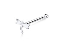 Dragonfly Shaped Silver Bone Nose Stud NSKD-137